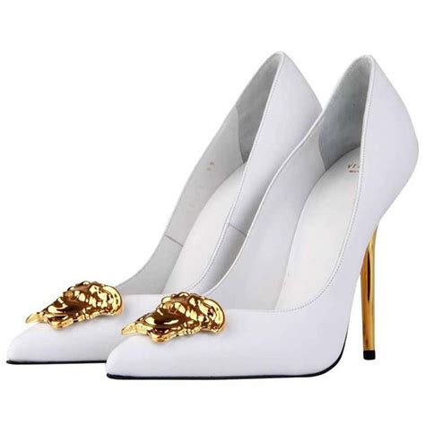 fake white versace shoes|versace heels price.